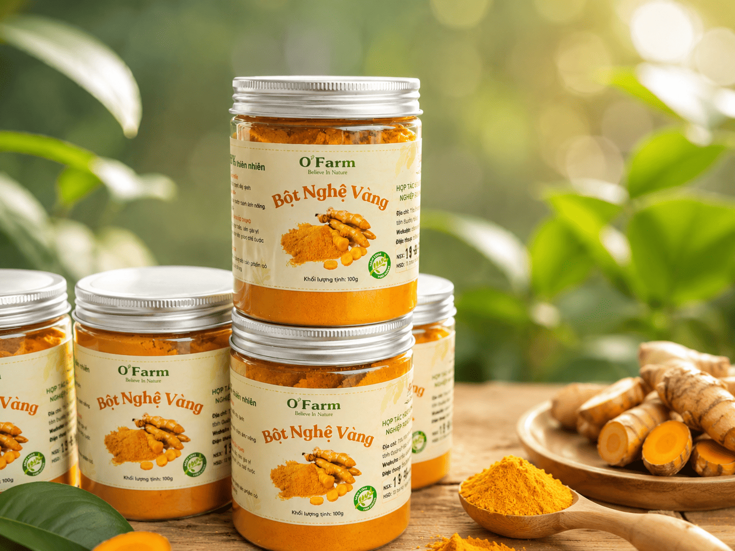 Bột nghệ vàng sở hữu sắc vàng tươi sáng cùng độ mịn hoàn hảo