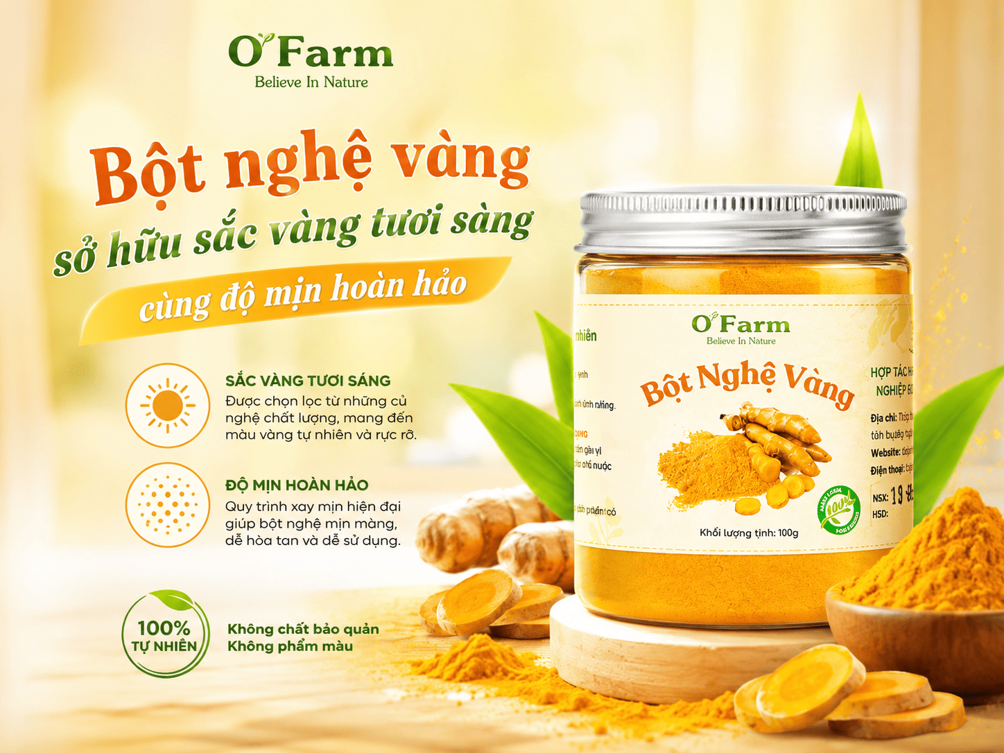 Bột nghệ vàng là nguyên liệu làm đẹp tự nhiên được phái đẹp ưa chuộng